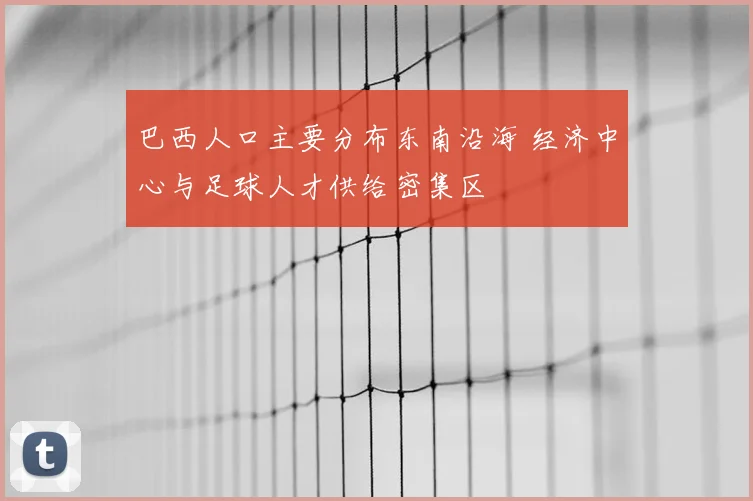 巴西人口主要分布东南沿海 经济中心与足球人才供给密集区